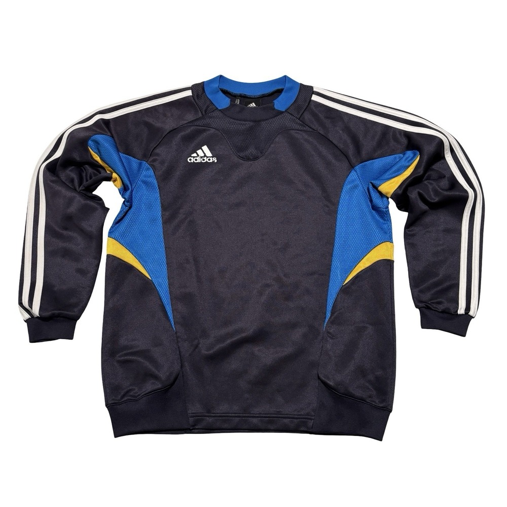 Vintage adidas Youth Boys Long Sleeve Training Performance Shirt Size LG 13-14Yr